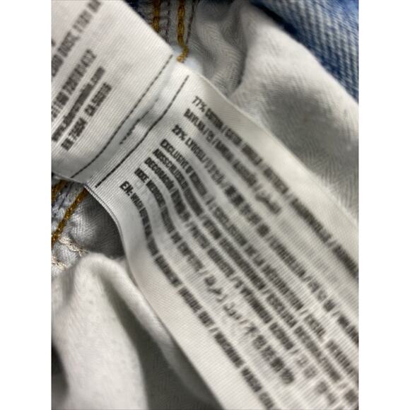 Abercrombie & Fitch Jeans Womens Size 00 Girlfriend Hi Rise Destroyed Light Wash - Picture 4 of 12